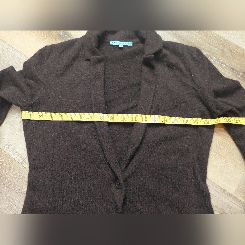 ANTONIO MELANI Brown Cardigan Sweater 100% Cashmere - Picture 5 of 12